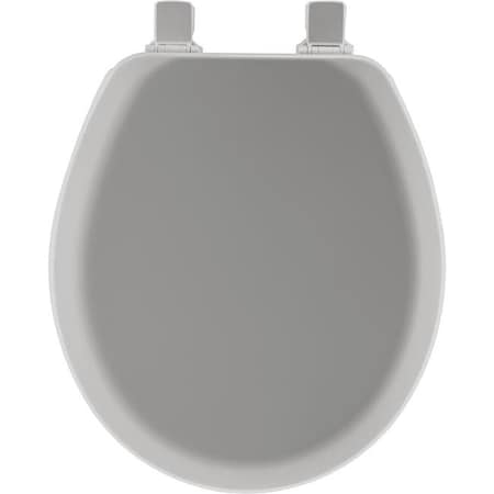 Doba-Bnt Round Wood Toilet Seat; Silver SA562934